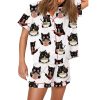 Ramen Cat Print Pajama Set