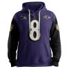 Ravens 8 Jackson Football Unisex Hoodie 2