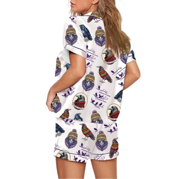 Ravens Football Caws Art Print Pajama Set 2