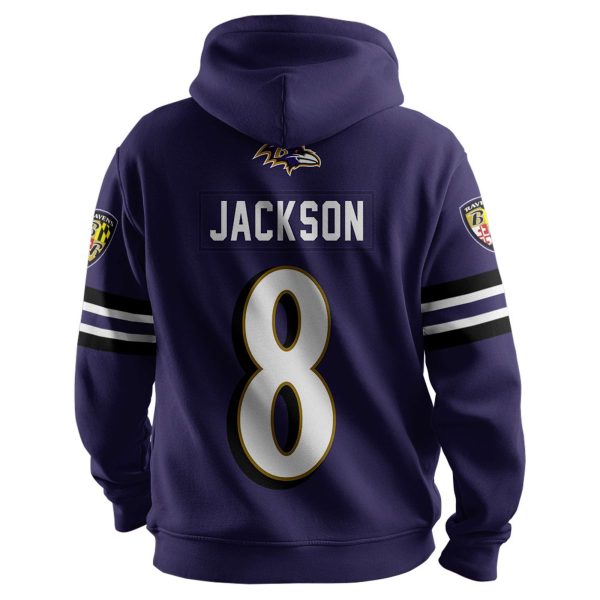 Ravens Jackson 8 Football Unisex Hoodie