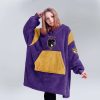 Ravens Purple Rising Football Unisex Blanket Hoodie 5