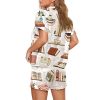 Reading Books Coffee Art Print Pajama Set 2