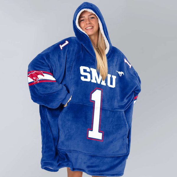 SMU 1 Football Unisex Blanket Hoodie 3