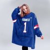 SMU 1 Football Unisex Blanket Hoodie 5