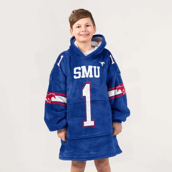 SMU 1 Football Unisex Blanket Hoodie