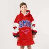 SMU Kick Em Stangs Football Unisex Blanket Hoodie