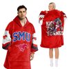 SMU Kick Em Stangs Football Unisex Blanket Hoodie