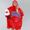 SMU Kick Em Stangs Football Unisex Blanket Hoodie