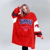 SMU Kick Em Stangs Football Unisex Blanket Hoodie