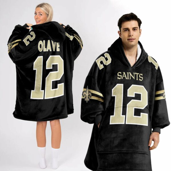 Saints Olave 12 Football Unisex Blanket Hoodie 2