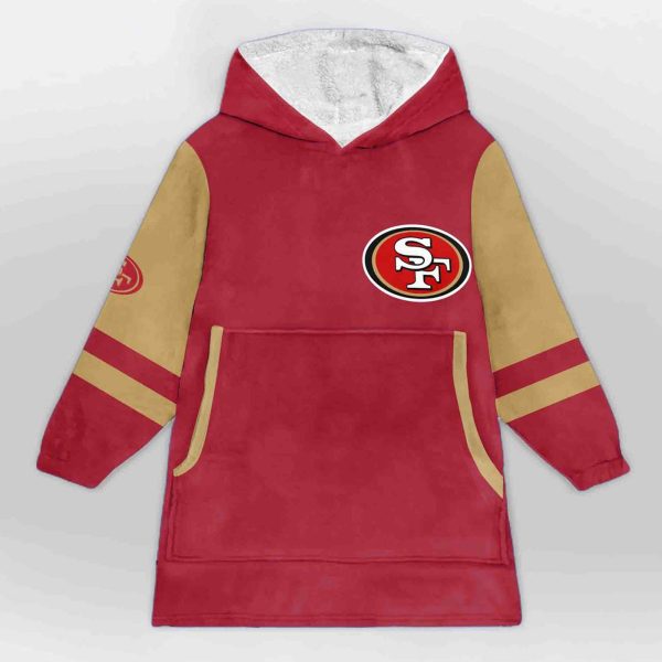 San Francisco Football Unisex Blanket Hoodie 1