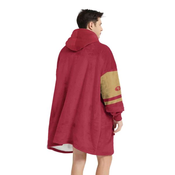 San Francisco Football Unisex Blanket Hoodie 3