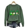 St Patricks Day Gnomes Print Crew Neck Sweatshirt 2