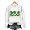 St Patricks Day Gnomes Print Crew Neck Sweatshirt 3