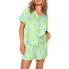 St Patricks Day Green Star Stripe Pajama Set 1