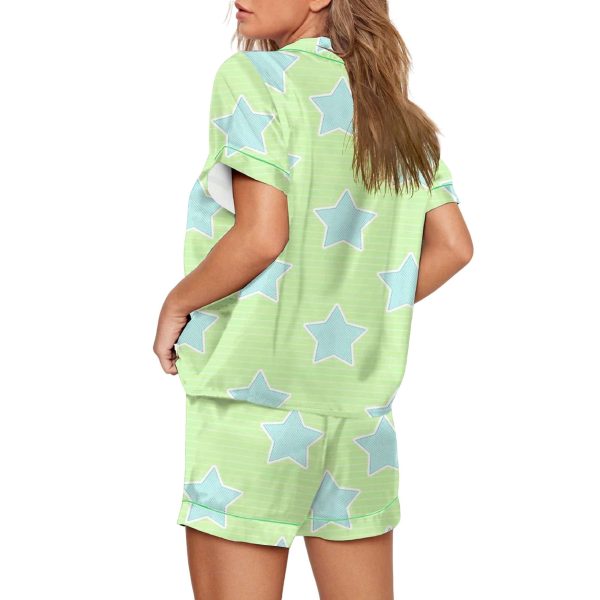 St Patricks Day Green Star Stripe Pajama Set 2