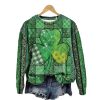 St Patricks Day Shamrock Art Print Casual Sweatshirt