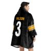 Steelers Captain Wilson 3 Football Unisex Blanket Hoodie 4