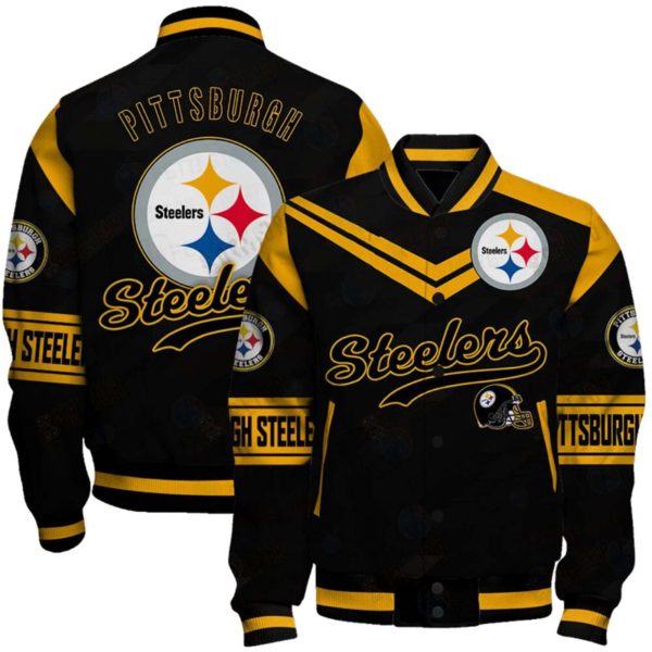 Steelers Football Unisex Varsity Jacket 1