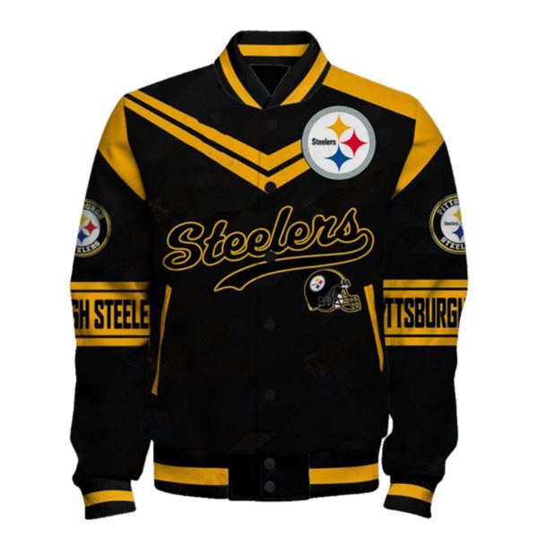 Steelers Football Unisex Varsity Jacket 2