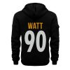 Steelers Watt 90 Football Quarter Zip Hoodie