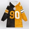 Steelers Watt 90 Unisex Blanket Hoodie 1