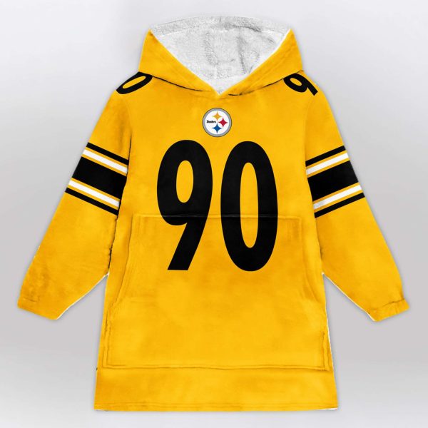 Steelers Watt Football Unisex Blanket Hoodie 1