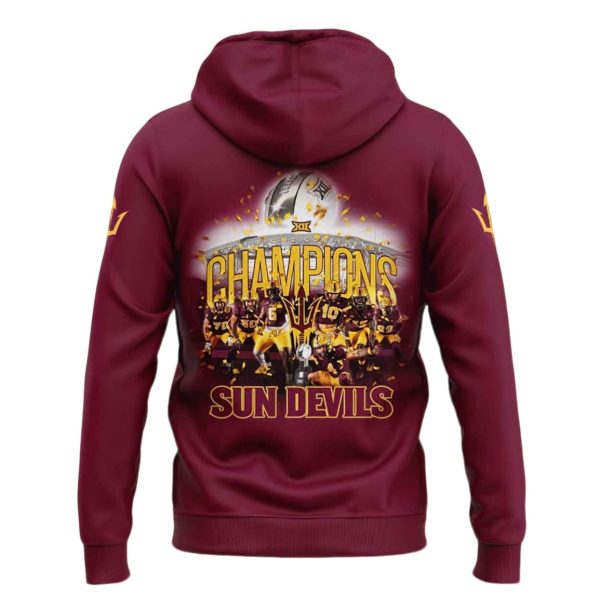 Sun Devils Big 12 Football Champions 2024 Hoodie 2