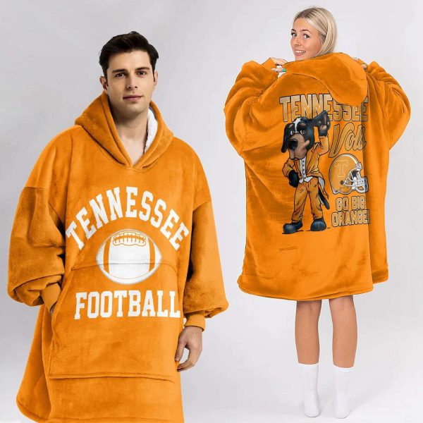 Tennessee Vols Go Big Orange Football Unisex Blanket Hoodie 2