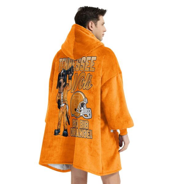 Tennessee Vols Go Big Orange Football Unisex Blanket Hoodie 4