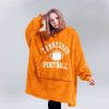 Tennessee Vols Go Big Orange Football Unisex Blanket Hoodie 5