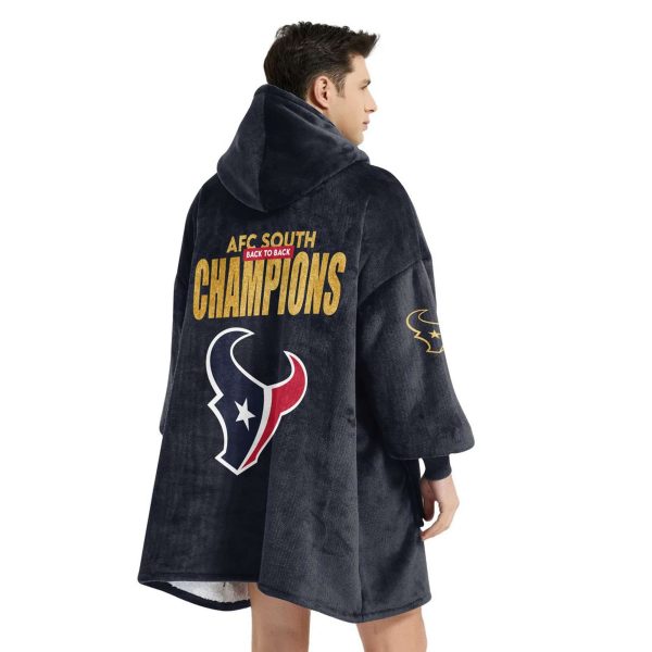 Texans Ready To Roll AFC South Champions Football Unisex Blanket Hoodie 4