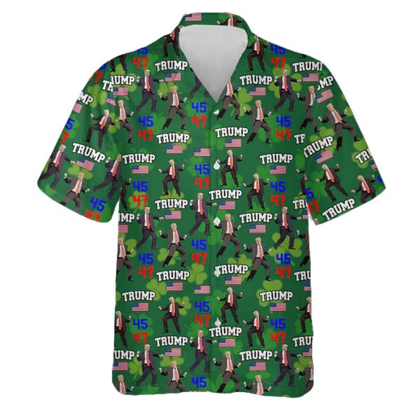 Trump 45 47 Dancing St Patricks Day Hawaii Shirt