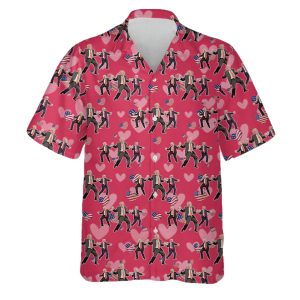 Trump Dancing Valentines Day Hawaiian Shirt 1