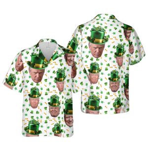 Trump Funny St Patricks Day Hawaiian Shirt