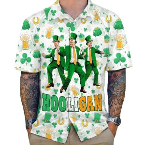 Trump Hooligan St Patricks Day Hawaiian Shirt 1