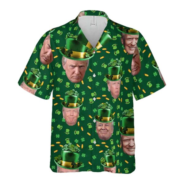 Trump St Patricks Day Hawaiian Shirt 2