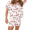 Valentine Dachshund Dog Print Pajama Set