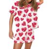 Valentine Day Heart Brushstroke Pajama Set