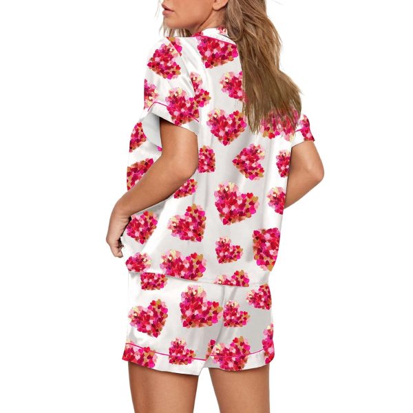 Valentine Day Heart Brushstroke Pajama Set 2