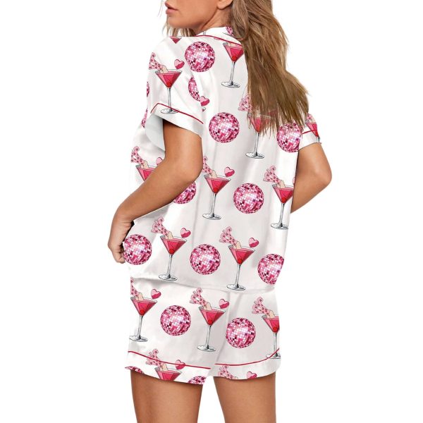 Valentines Day Cocktail Glass Pajama Set 2