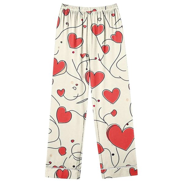 Valentines Day Heart Pajamas Set