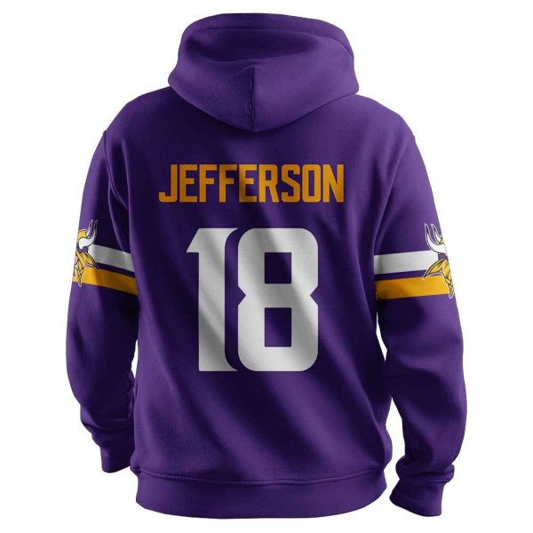 Vikings 18 Jeffersun Football Unisex Hoodie