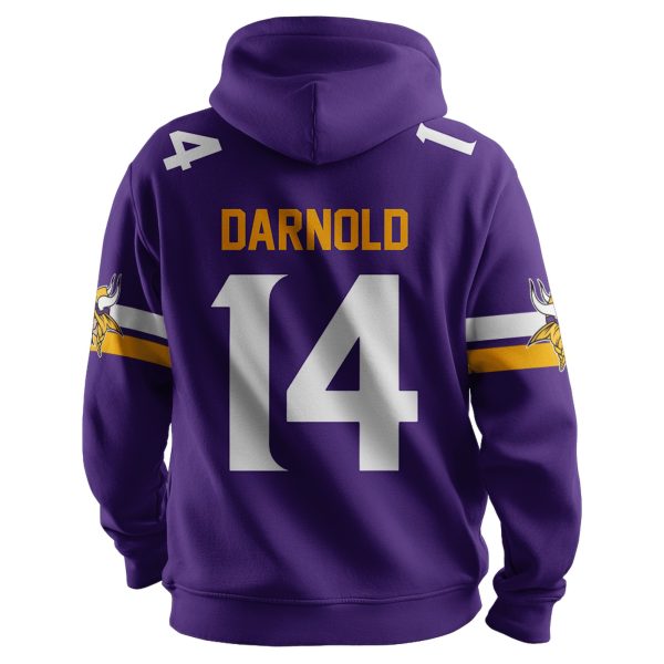 Vikings Captain Darnold 15 Football Unisex Hoodie