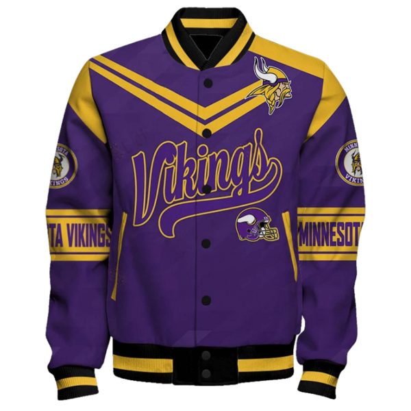 Vikings Football Unisex Varsity Jacket 2