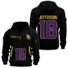 Vikings Jeffersun 18 Football Quarter Zip Hoodie 1