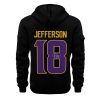 Vikings Jeffersun 18 Football Quarter Zip Hoodie