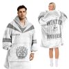 Vikings Winter Warrior Football Unisex Blanket Hoodie 2