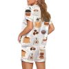 Vintage Coffee Time Art Print Pajama Set 2