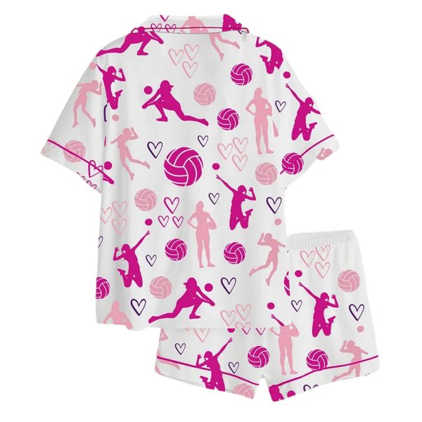 Volleyball Satin Pajama Set For Women